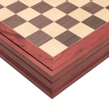 Ensemble Mignon Flower XI Echiquier avec Rangement en Bois de Noyer et Erable et Jeu d'Echecs en Métal – Image 16