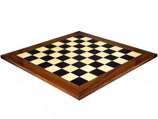 Echiquier En Bois d'Erable et Bordure en Racine de Palissandre