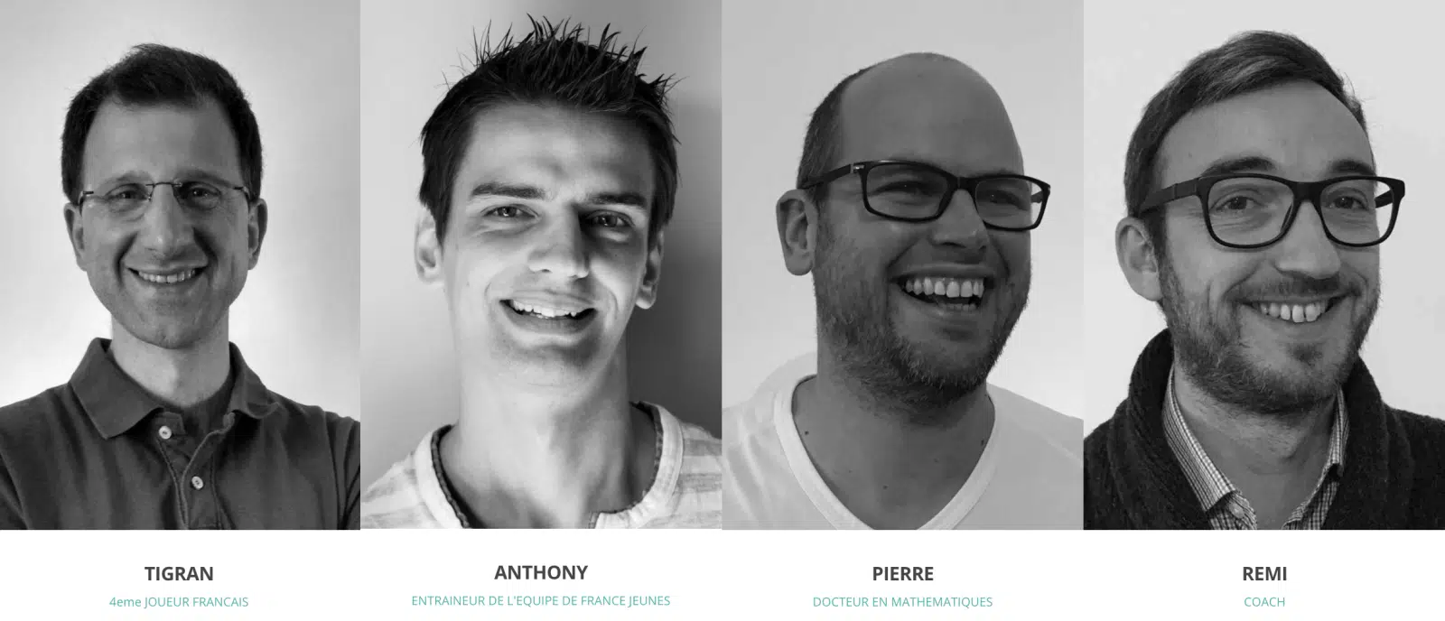 Portraits des formateurs Anthony et Pierre, entraîneur et docteur en mathématiques