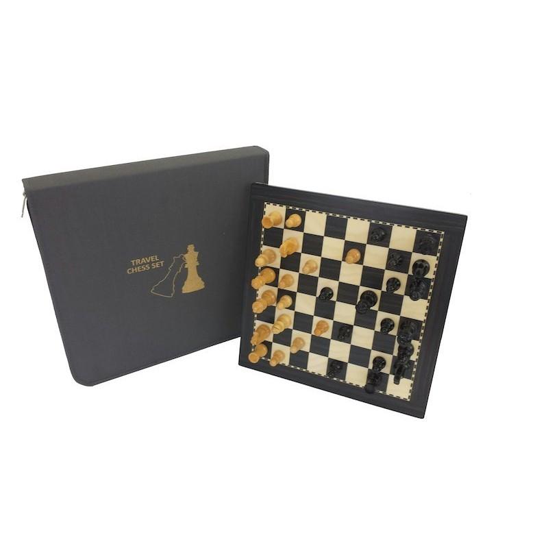 Coffret d'échecs magnétique 25 cm avec tiroir de rangement