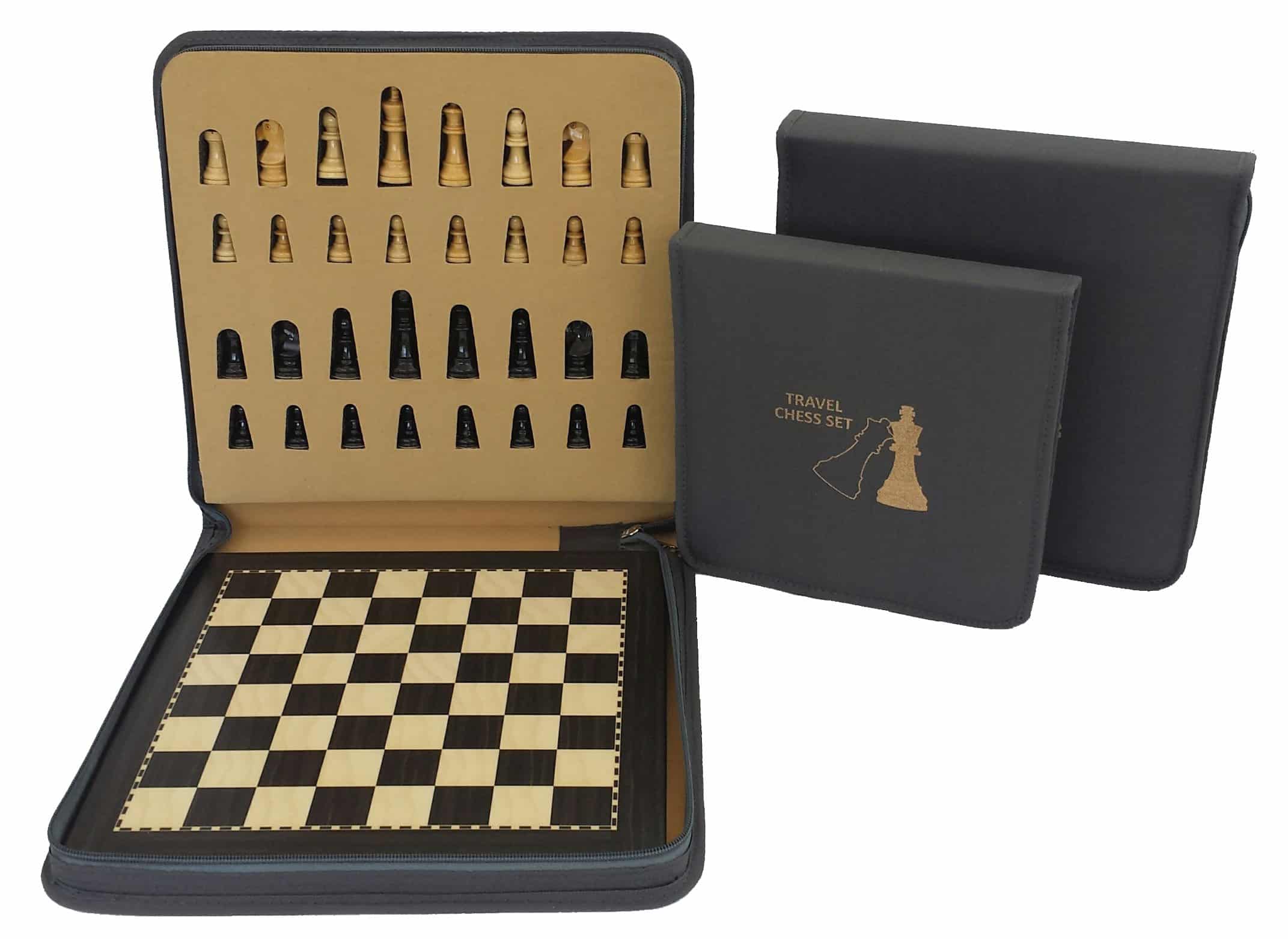 Coffret d'échecs magnétique 25 cm avec tiroir de rangement