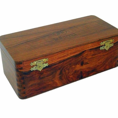 Coffret de Rangement en Bois de Rose Doré pour Jeu d'Echecs en Bois (Hauteur de Roi = 7 cm)