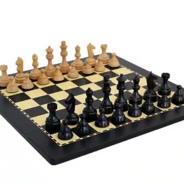 Ensemble Emporium Jeu d'Echecs en Bois Ebonisé et Echiquier en Bois