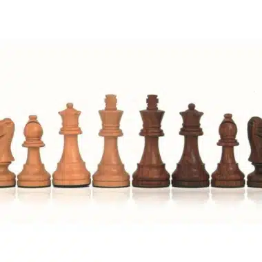 Ensemble Classic XIII Echiquier en Bois d'Erable et de Noyer avec Rangement et Jeu d'Echecs en Bois de Rose Doré – Image 3