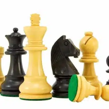 Ensemble Championship II Echiquier en Bois d'Acajou et d'Erable, Jeu d'Echecs en Bois de Buis et Buis Ebonisé &  Coffret de Rangement en Bois de Bouleau – Image 5