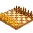 Ensemble "Knight Academy" Echiquier en Bois de Noyer et d'Erable & Jeu d'Echecs en Bois de Rose
