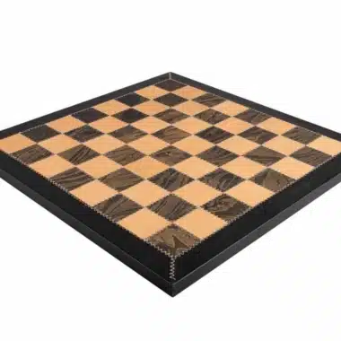 Ensemble Staunton Fantasy XL 2 Echiquier en Cuir Véritable & Jeu d'Echecs en Laiton et Bois Plaqué Or et Argent – Image 17