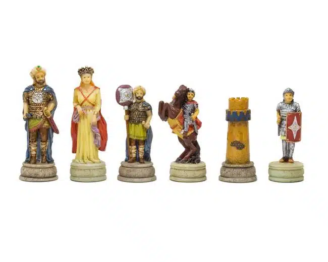 Jeu d'Echecs en Résine Empire Byzantin vs Califats Arabes