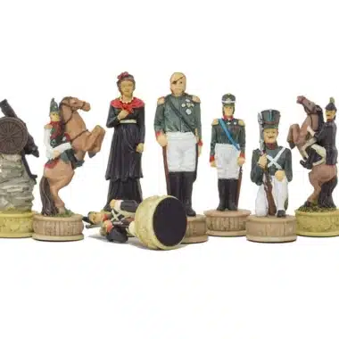 Vue d'ensemble des pièces d'échecs de la Campagne de Russie III