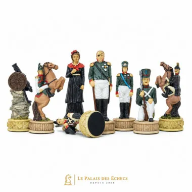 Vue d'ensemble des pièces d'échecs de la Campagne de Russie III