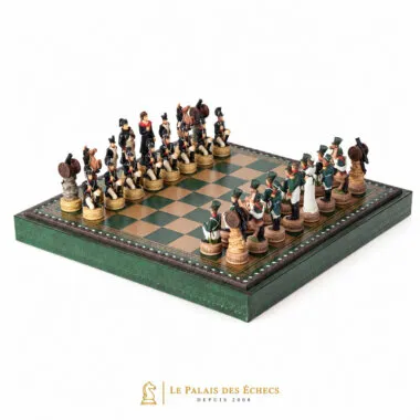 Ensemble Napoléon Campagne de Russie IV, vue d'ensemble en angle de l'échiquier garni