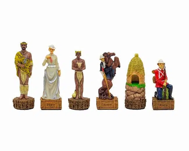 Jeu d'Echecs en Résine "Guerre Anglo-Zouloue"