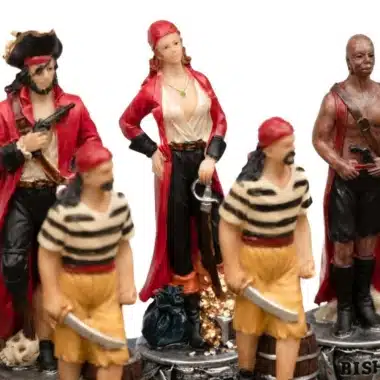 Pièces Pirates III : capitaines et équipage peints à la main en détail