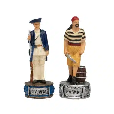 Ensemble Pirates Echiquier en Similicuir et Jeu d'Echecs en Résine – Image 6