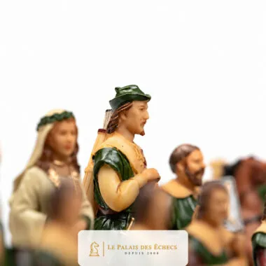 Pièces Robin des Bois en résine peinte, détail des archers et de la dame