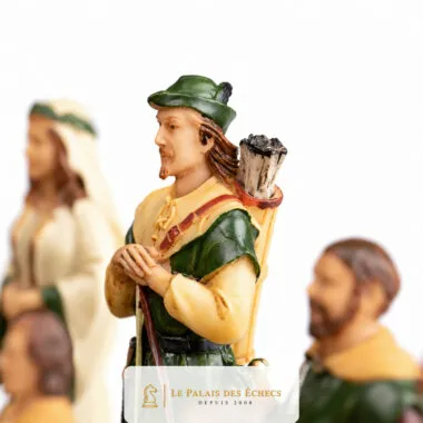 Pièce Robin des Bois avec arc et carquois en résine peinte à la main