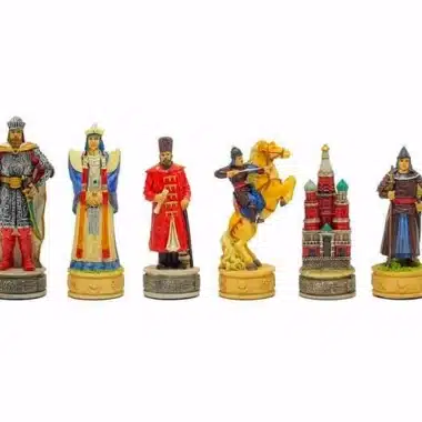 Jeu d'Echecs en Résine "Russes vs Mongoles"
