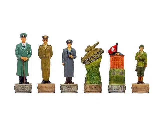Jeu d'Echecs en Résine "Hitler vs Roosevelt"