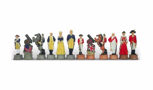 Jeu d'Echecs en Résine "Guerre d'Indépendance des Etats-Unis"