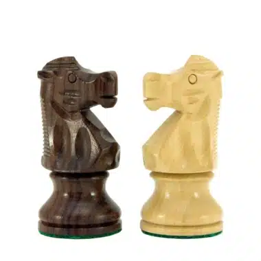Ensemble French Knight III Echiquier en Bois de Rose et d'Erable & Pièces d'Echecs en Bois de Rose – Image 7