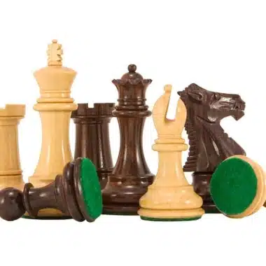 Ensemble Windsor Montgoy Echiquier et Jeu d'Echec en Bois de Rose Doré et Racine de Palissandre – Image 6