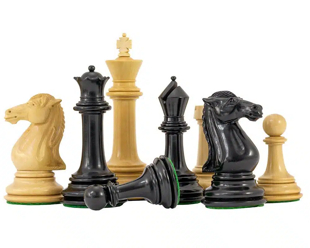 Ensemble Parthenon II Echiquier en Bois de Rose et Erable & Jeu d'Echecs en Bois d'Ebène – Image 5