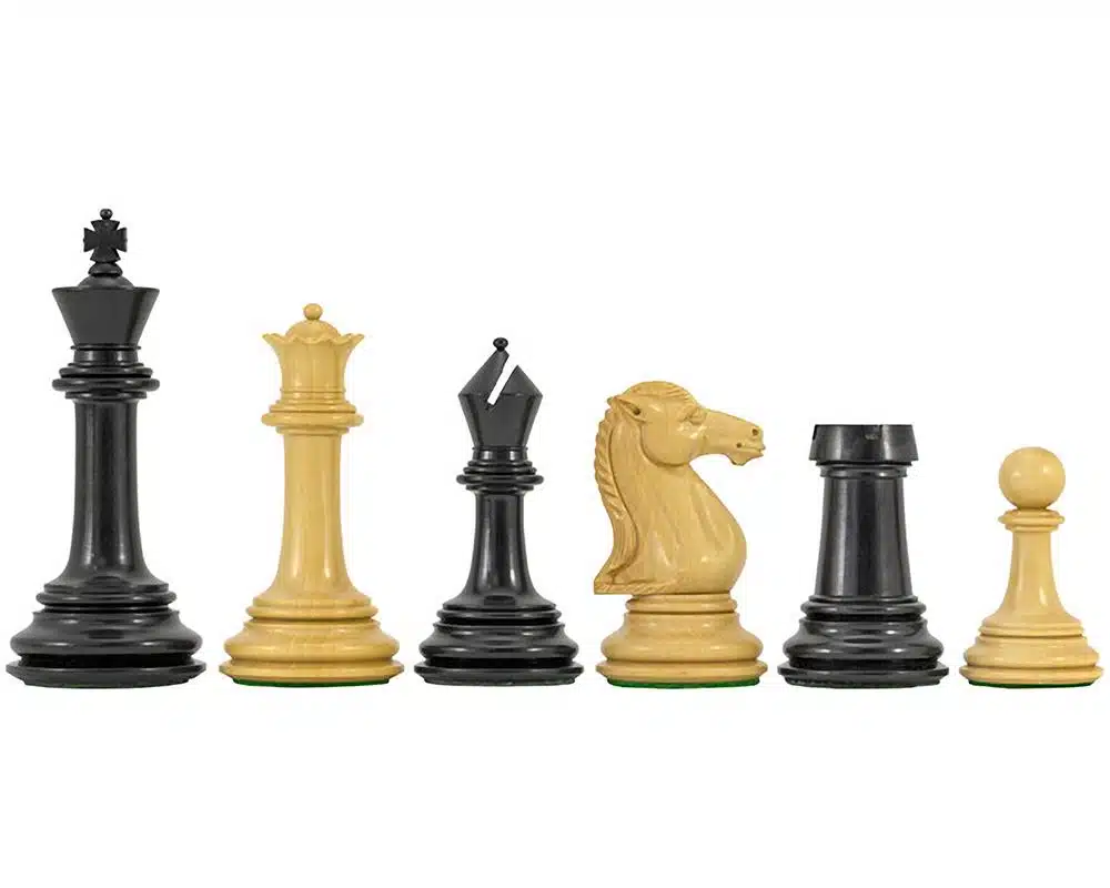 Ensemble Parthenon II Echiquier en Bois de Rose et Erable & Jeu d'Echecs en Bois d'Ebène – Image 6