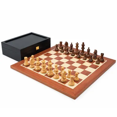 Ensemble Novice complet avec échiquier acajou, pièces acacia et coffret wenge