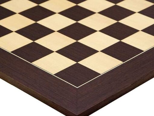 Ensemble "Frankfurt Grand" Echiquier en, Bois de Wenge & Jeu d'Echecs en Bois de Buis