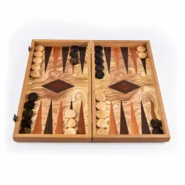 Backgammon en Bois d'Olivier