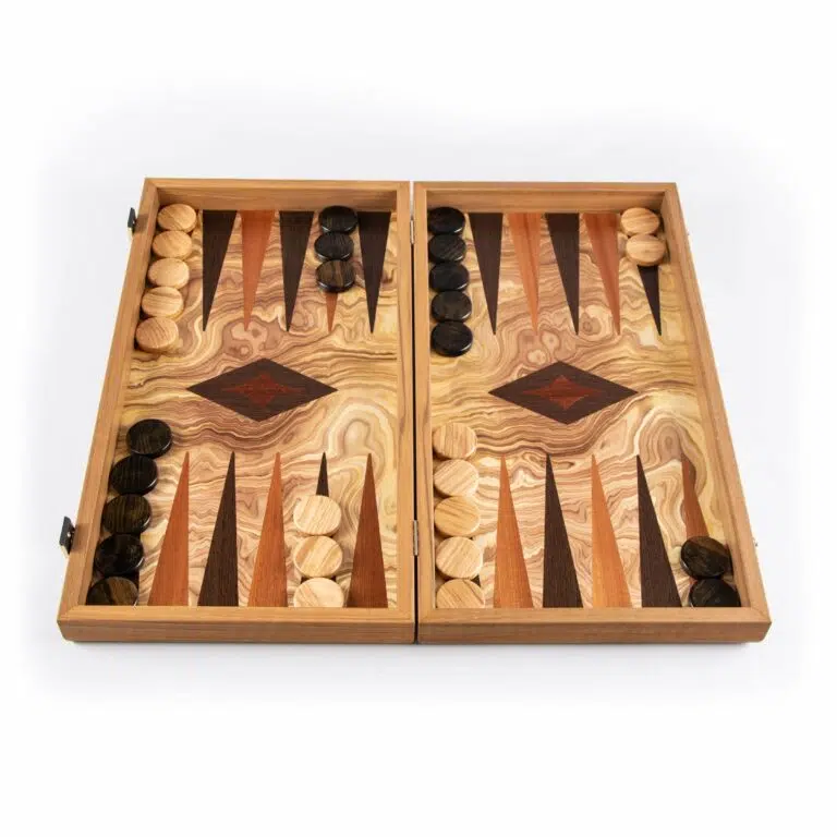 Backgammon en Bois d'Olivier