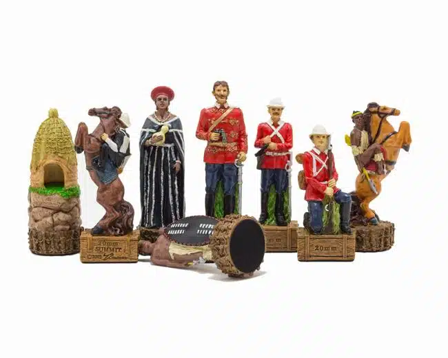 Jeu d'Echecs en Résine "Guerre Anglo-Zouloue"