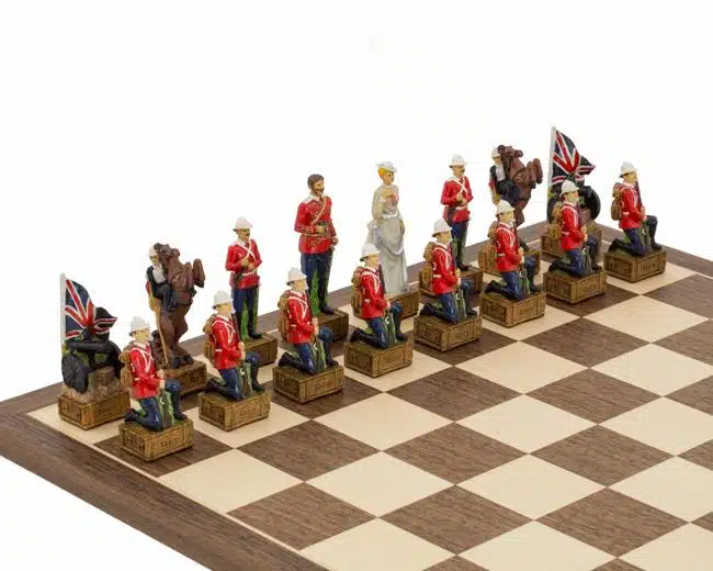 Jeu d'Echecs en Résine "Guerre Anglo-Zouloue"