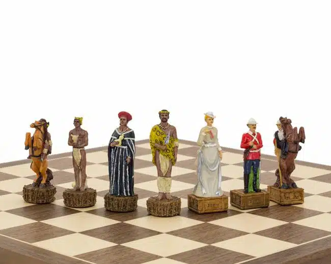 Jeu d'Echecs en Résine "Guerre Anglo-Zouloue"