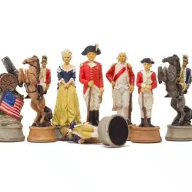 Jeu d'Echecs en Résine "Guerre d'Indépendance des Etats-Unis"
