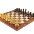 Ensemble Canterbury Echiquier en Racine de Noyer Laqué & Jeu d'Echecs en Bois d'Ebène