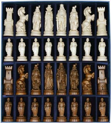 Jeu D'échecs Sculpté En Boules De Cantons - Ebène Et Buis - Années 1970 - Belle Qualité