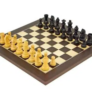 Ensemble "Classic Wenge" Echiquier en Wenge et Erable & Jeu d'Echecs en Buis Ebonisé
