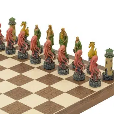 Jeu d'Echecs en Résine "Eau vs Feu"