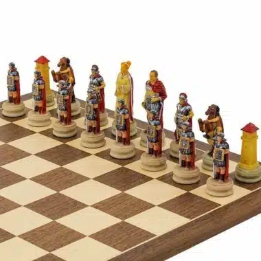 Jeu d'Echecs en Résine "Romains vs Egyptiens"