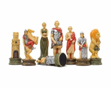Jeu d'Echecs en Résine "Romains vs Gladiateurs"