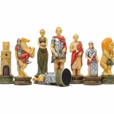 Jeu d'Echecs en Résine "Romains vs Gladiateurs"