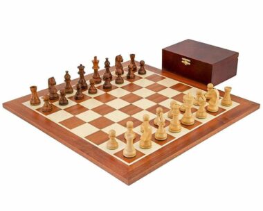 Brand New ♞ fabriqué à la main en bois Jeu d'échecs et de dames Set3 36 cm x 36 cm ♚ 