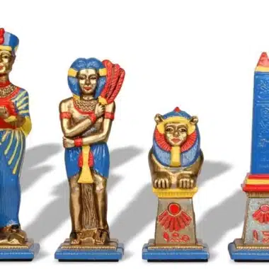 Alternative view of Jeu d'Echecs en Métal Peint à la Main Égypte
