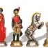 Jeu d'Echecs en Métal Peint à la Main Napoléon Waterloo