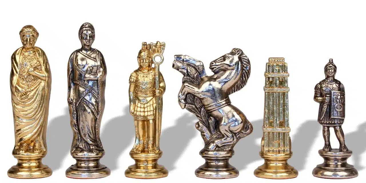 Ensemble César IV Grand Echiquier en Bois Noir et Blanc et Pièces d'Echecs en Métal – Image 5