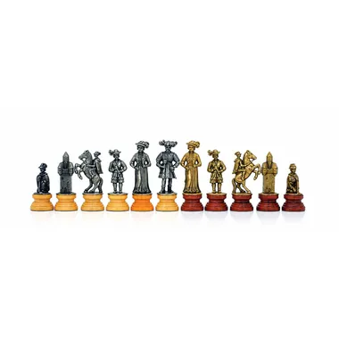 Jeu d'Echecs "Lanzichenecchi" en Bois et Métal