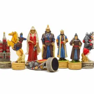 Jeu d'Echecs en Résine "Russes vs Mongoles"