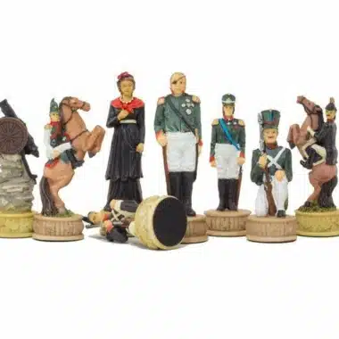 Jeu d'Echecs en Résine "Napoléon 1er et Alexandre 1er" (Campagne de Russie)