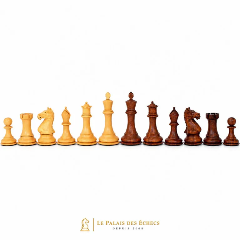 Jeu d'Echecs "Staunton Suprême" en Bois de Rose Doré